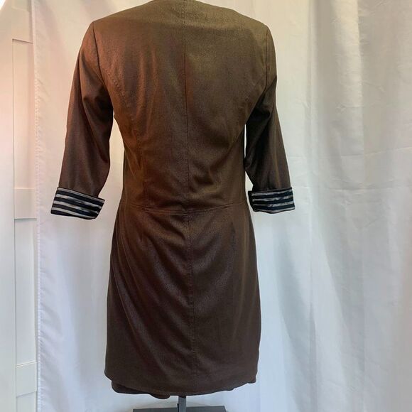 Rodika Zanian brown skirt jacket set sz 40 - Picture 3 of 14